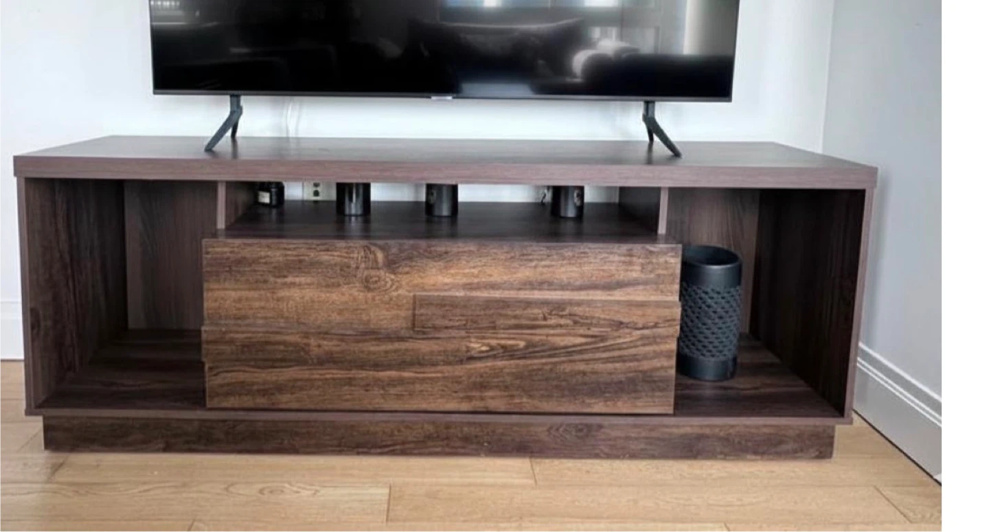 Wood TV Stand with Drawer
