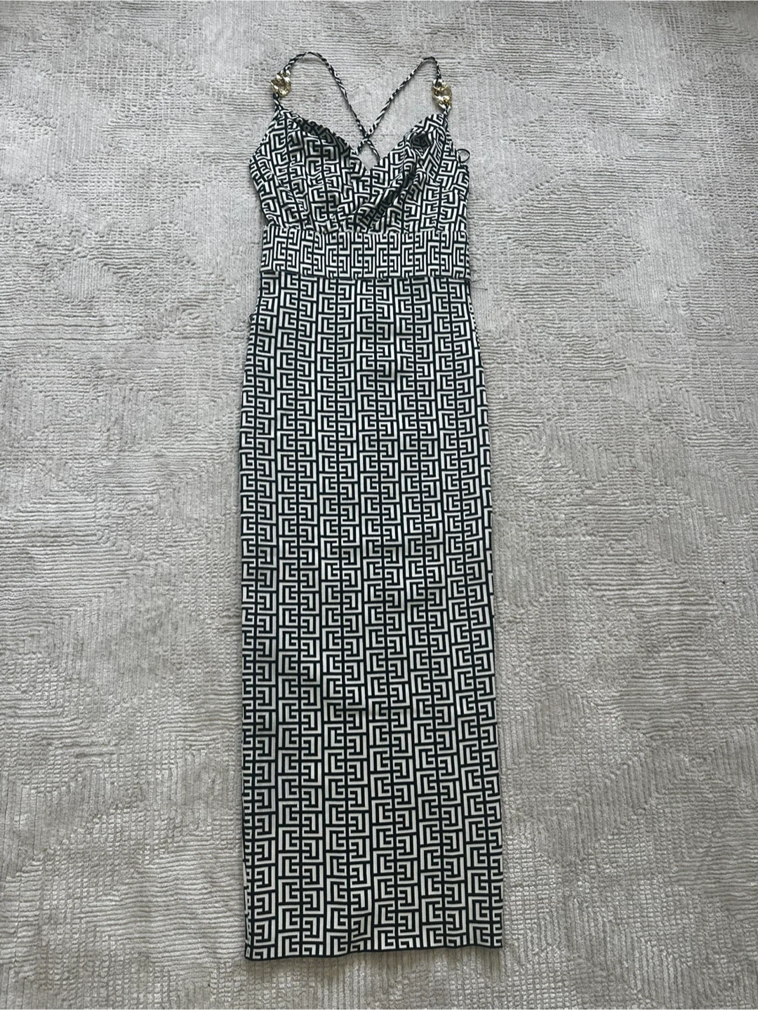 New Fashion Nova Printed Bandage Maxi Dress Size M