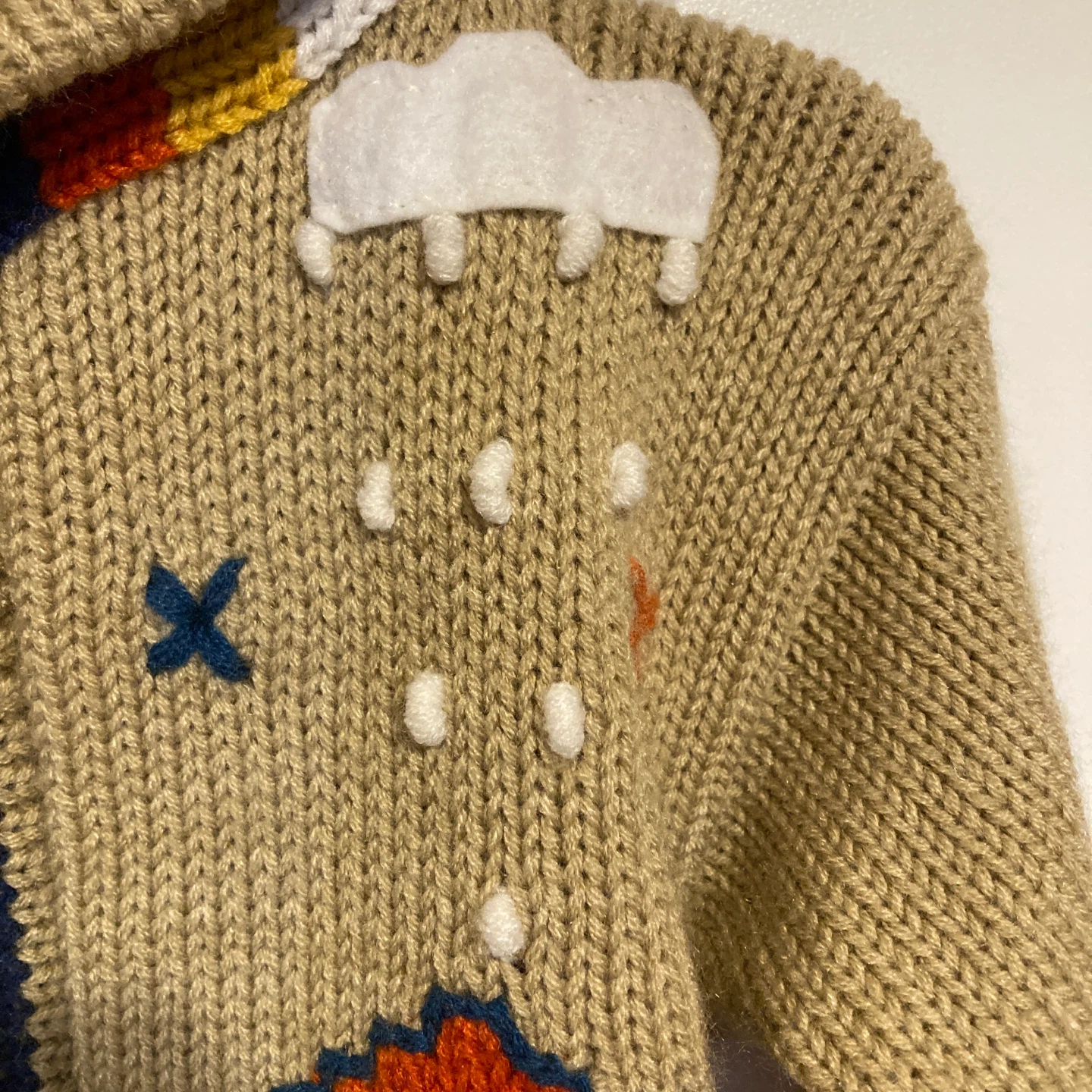 Children's Knit Sweater with Appliqué Animals - photo 2