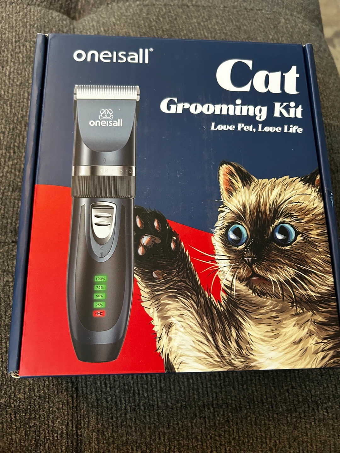 Oneisall Cat Grooming Kit with Clippers, Scissors, and Comb