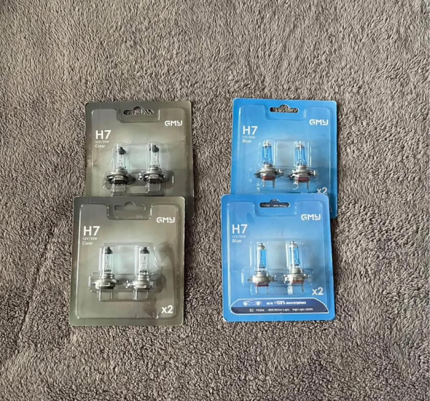 H7 Plug n Play headlamp Bulbs Clear / Blue direct fit