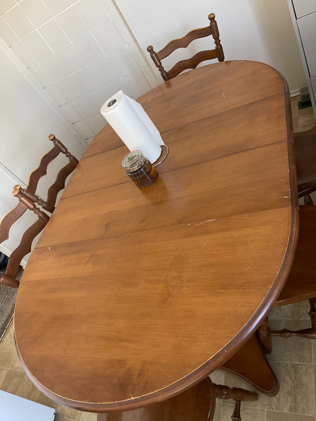 Wooden Oval or round Dining Table with 6 Chairs - photo 2
