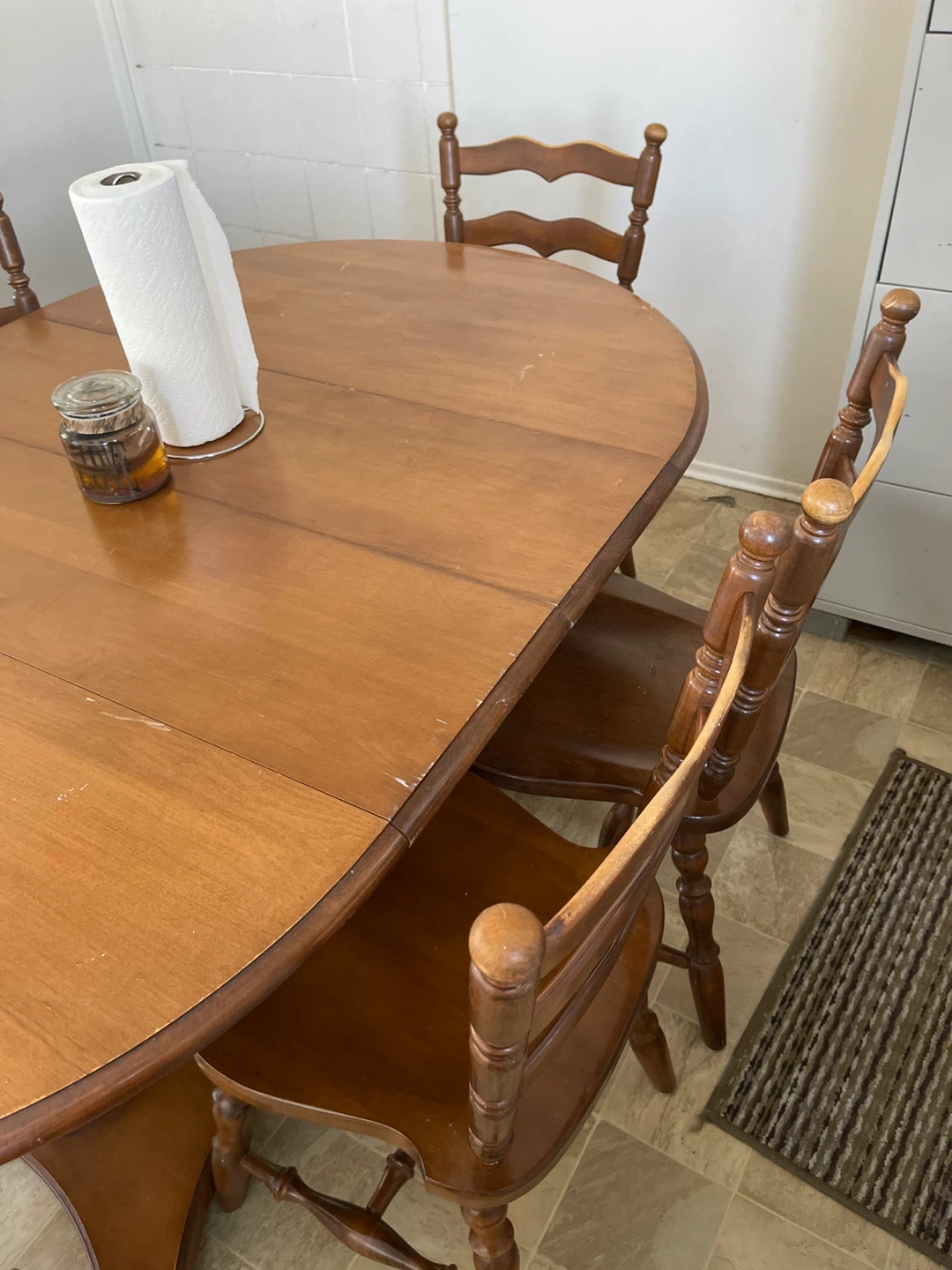 Wooden Oval or round Dining Table with 6 Chairs - photo 3