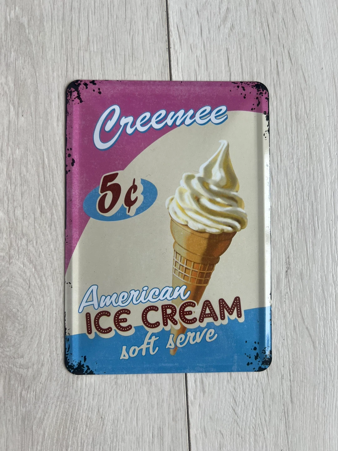 3 Vintage Style Metal Signs