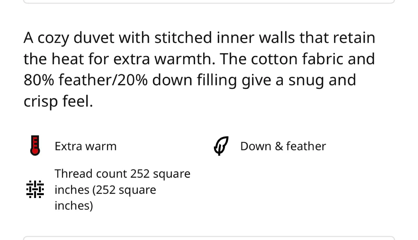 IKEA FJÄLLARNIKA Duvet, Extra Warm, Full/Queen - photo 2
