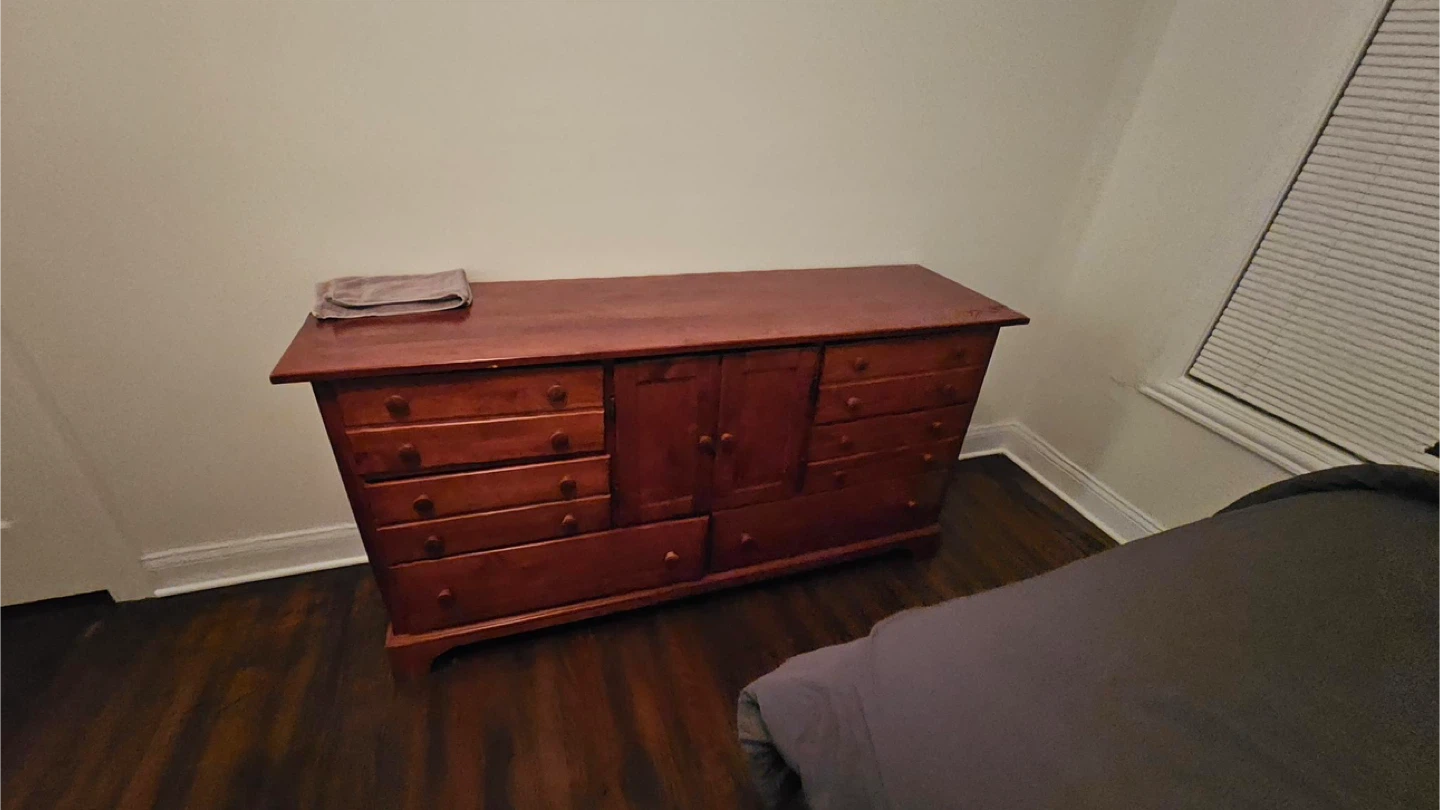 Wooden Dresser with Drawers and Cabinet
