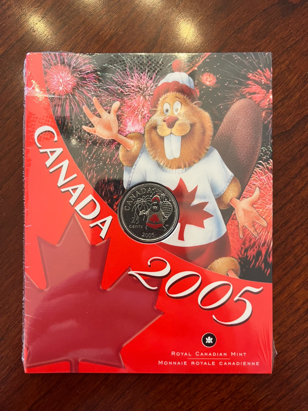 2005 25c Canada Day - Coloured Coin