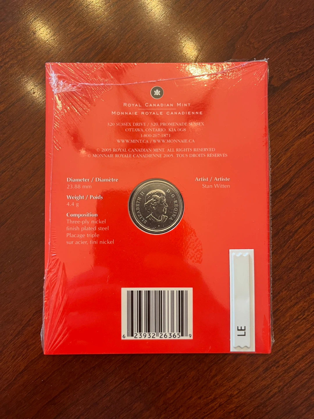 2005 25c Canada Day - Coloured Coin - photo 2