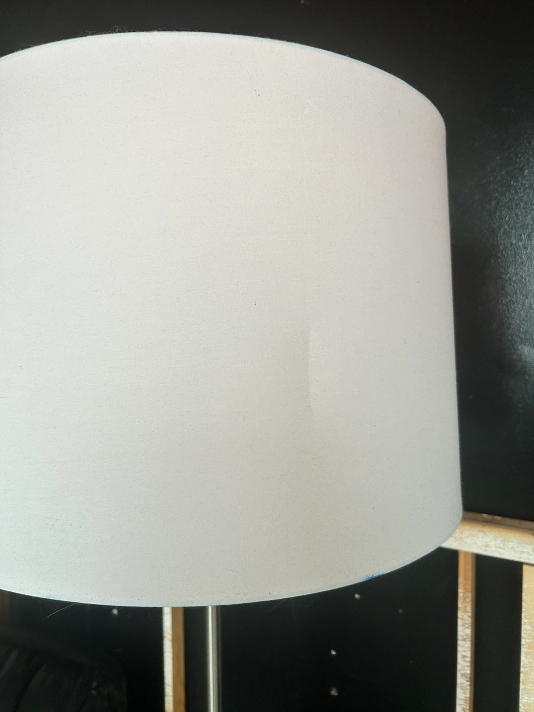 Tripod Floor Lamp with White Drum Shade and Smart Bulb - photo 2