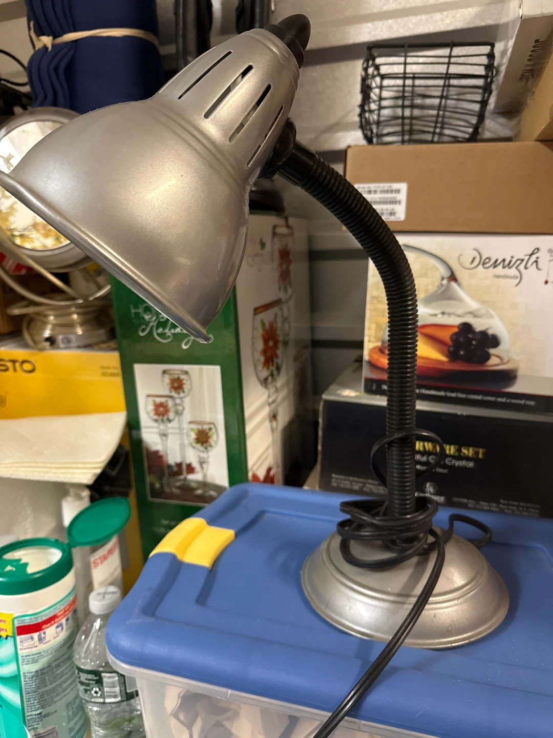 Silver Gooseneck Desk Lamp