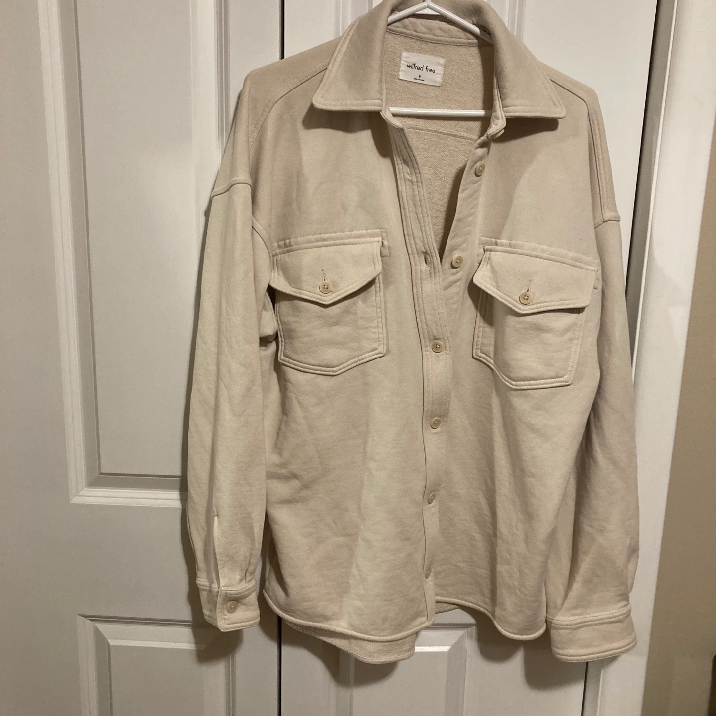 Wilfred Free Cream Shacket Size M