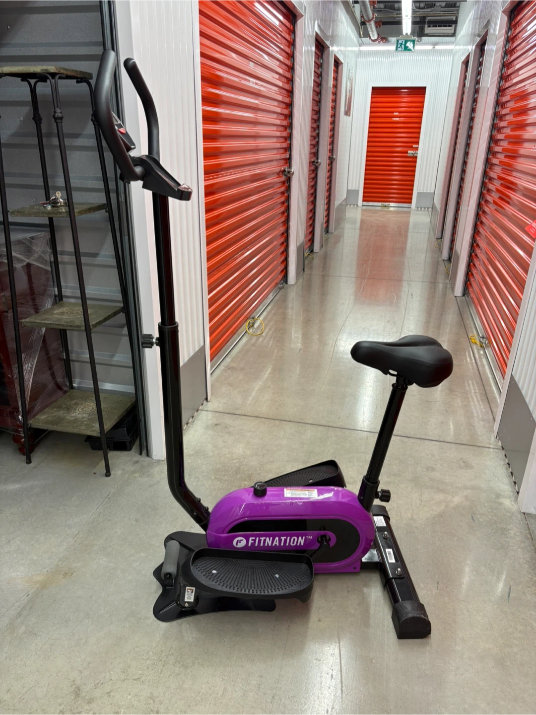 Fitnation Purple Elliptical and Bike Combo