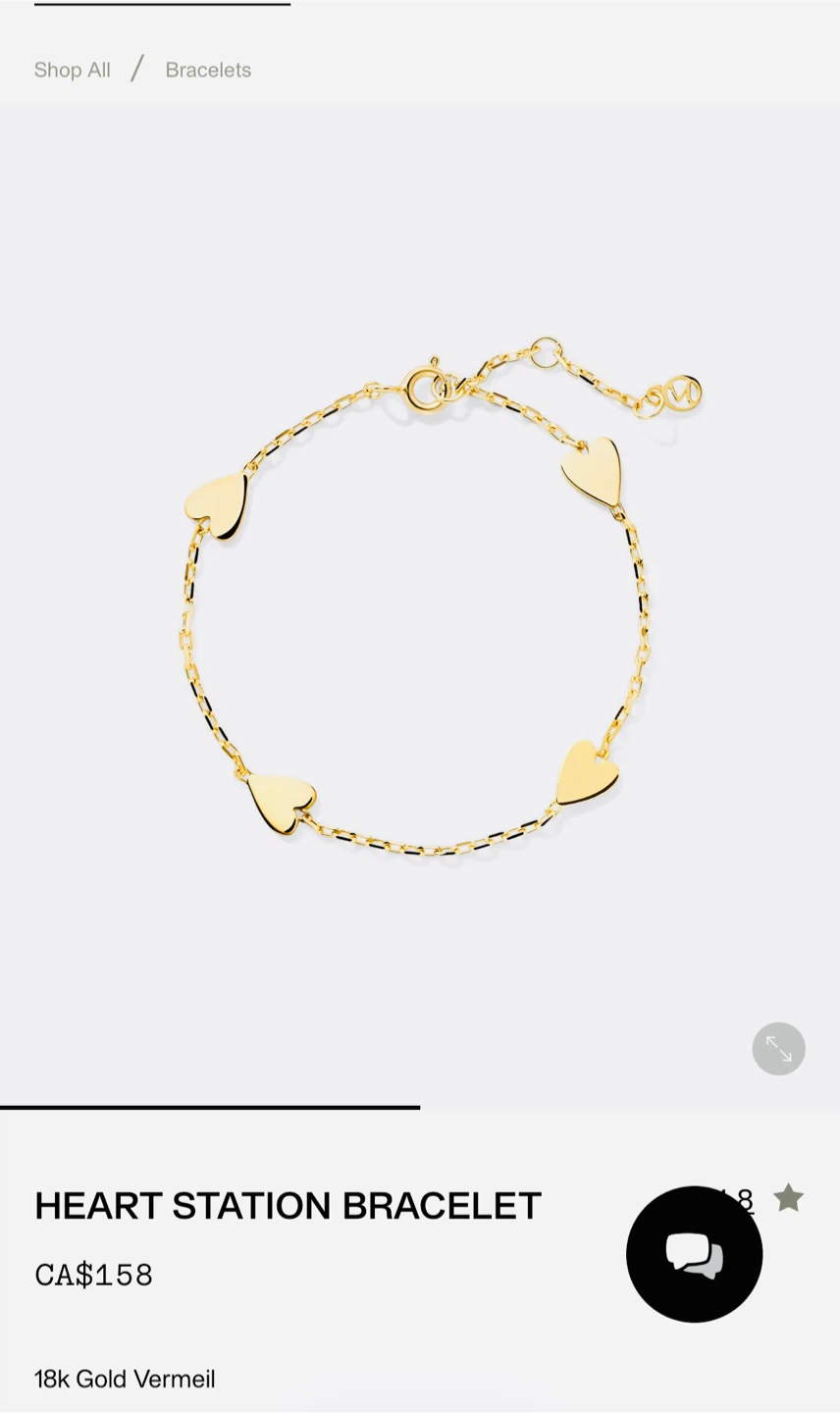 Mejuri Heart Bracelet - 18k Gold Vermeil $115 or best offer - photo 2