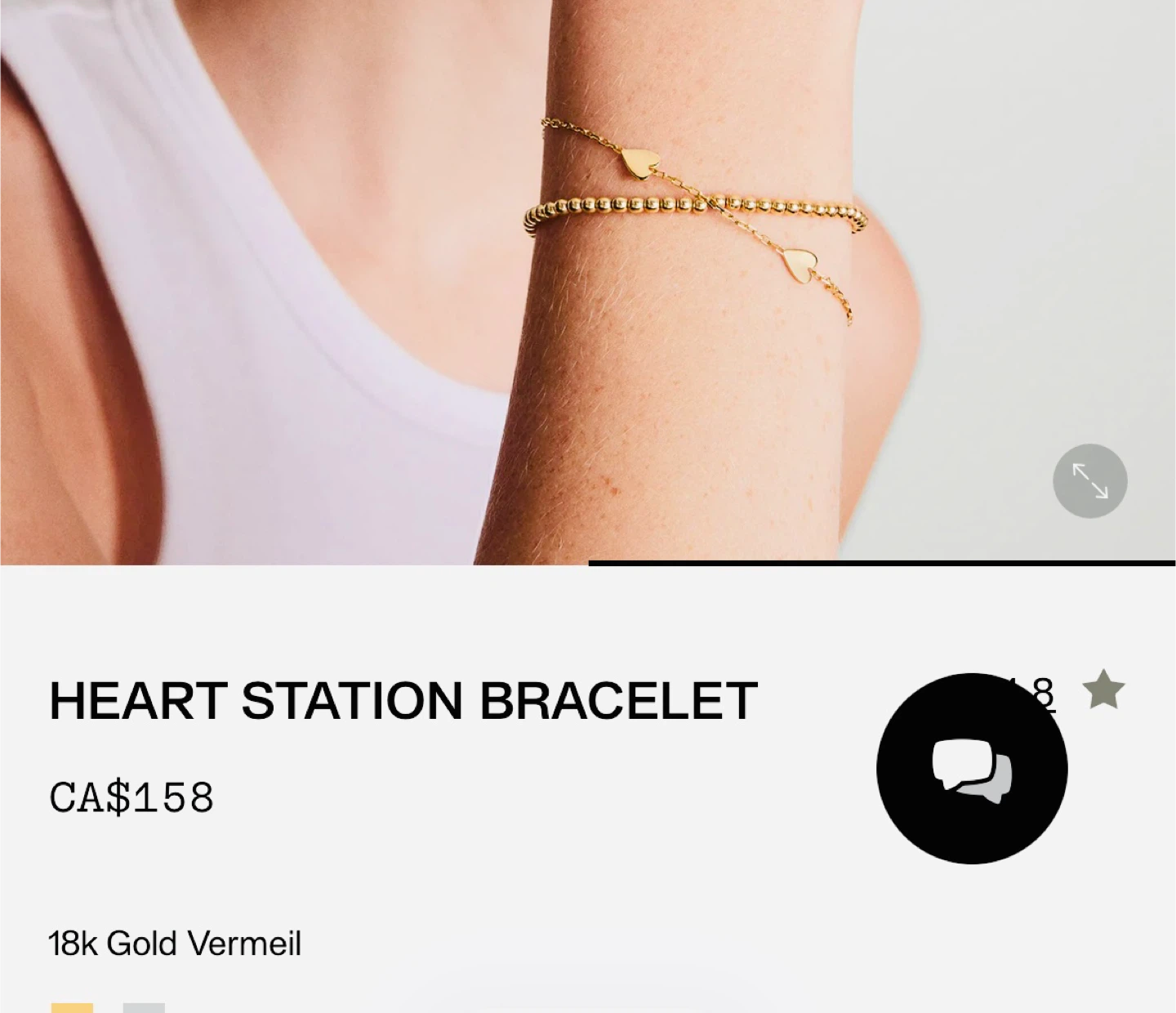 Mejuri Heart Bracelet - 18k Gold Vermeil $115 or best offer - photo 3