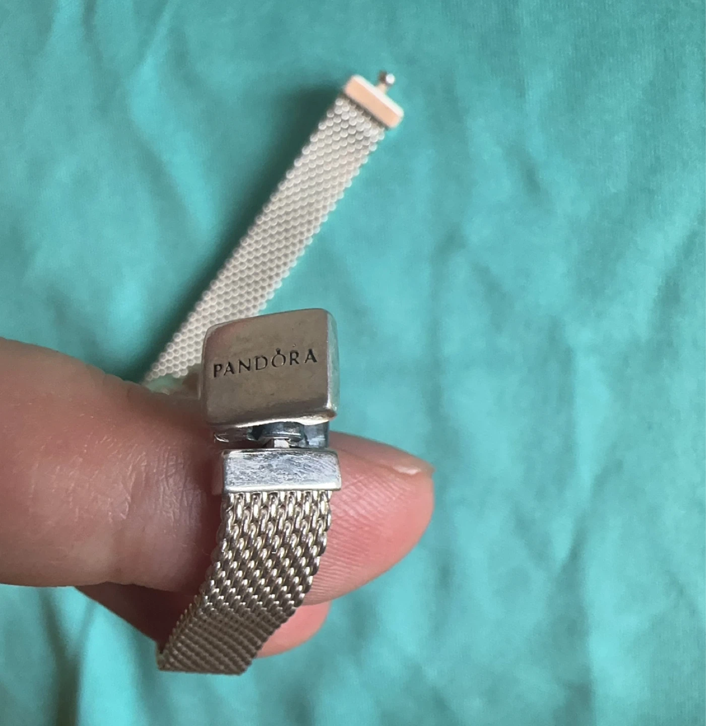 Pandora Mesh Bracelet with Pave Round Clasp - photo 2