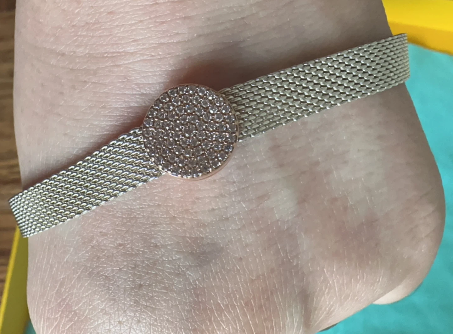 Pandora Mesh Bracelet with Pave Round Clasp - photo 4