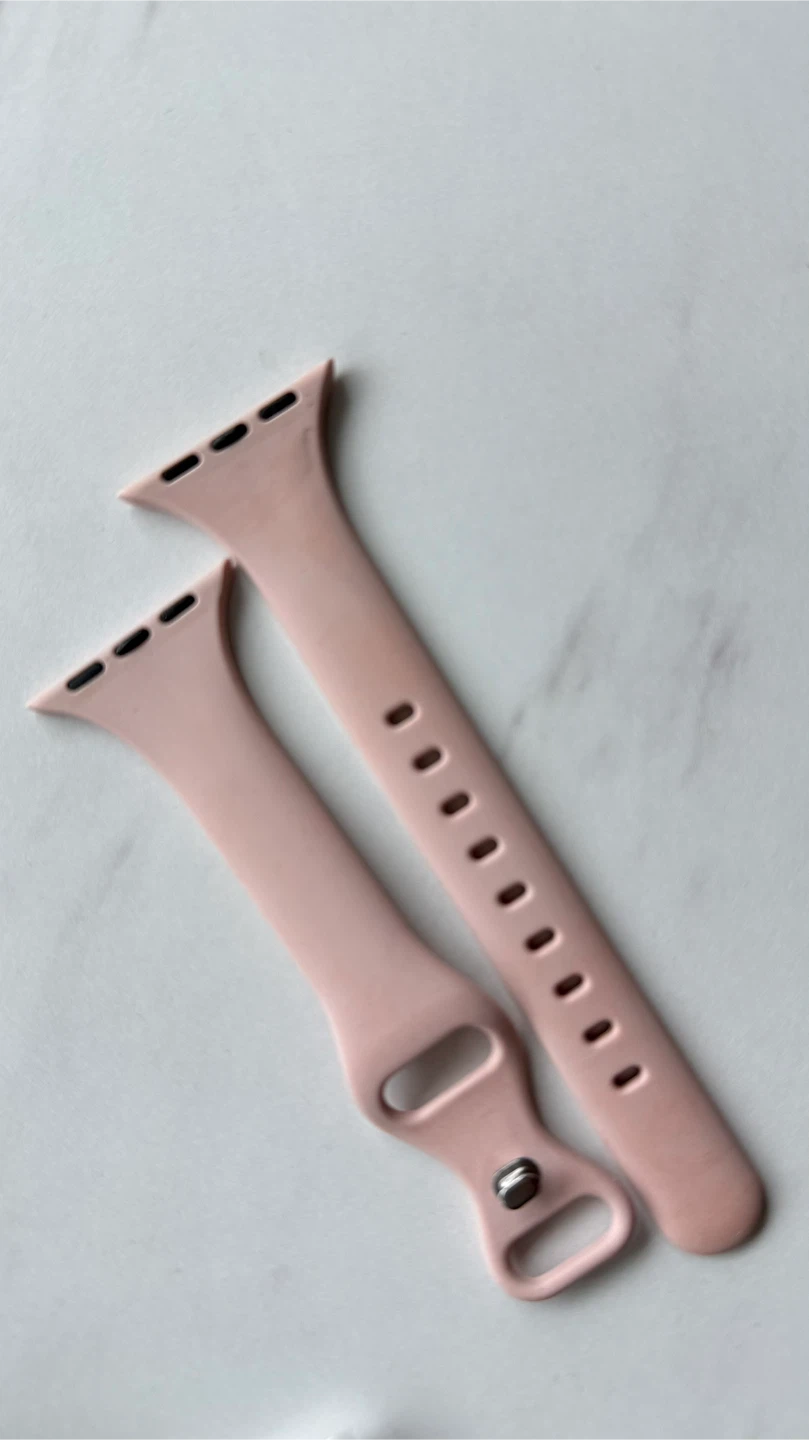 Pink Silicone Apple Watch Bands (38mm/40mm)