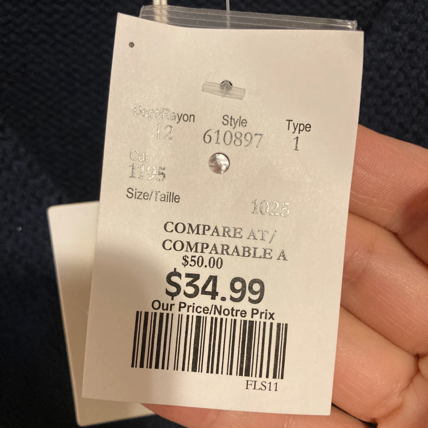 NWT SOHO & STELLA Navy Christmas Tree Cardigan - Size L - photo 3