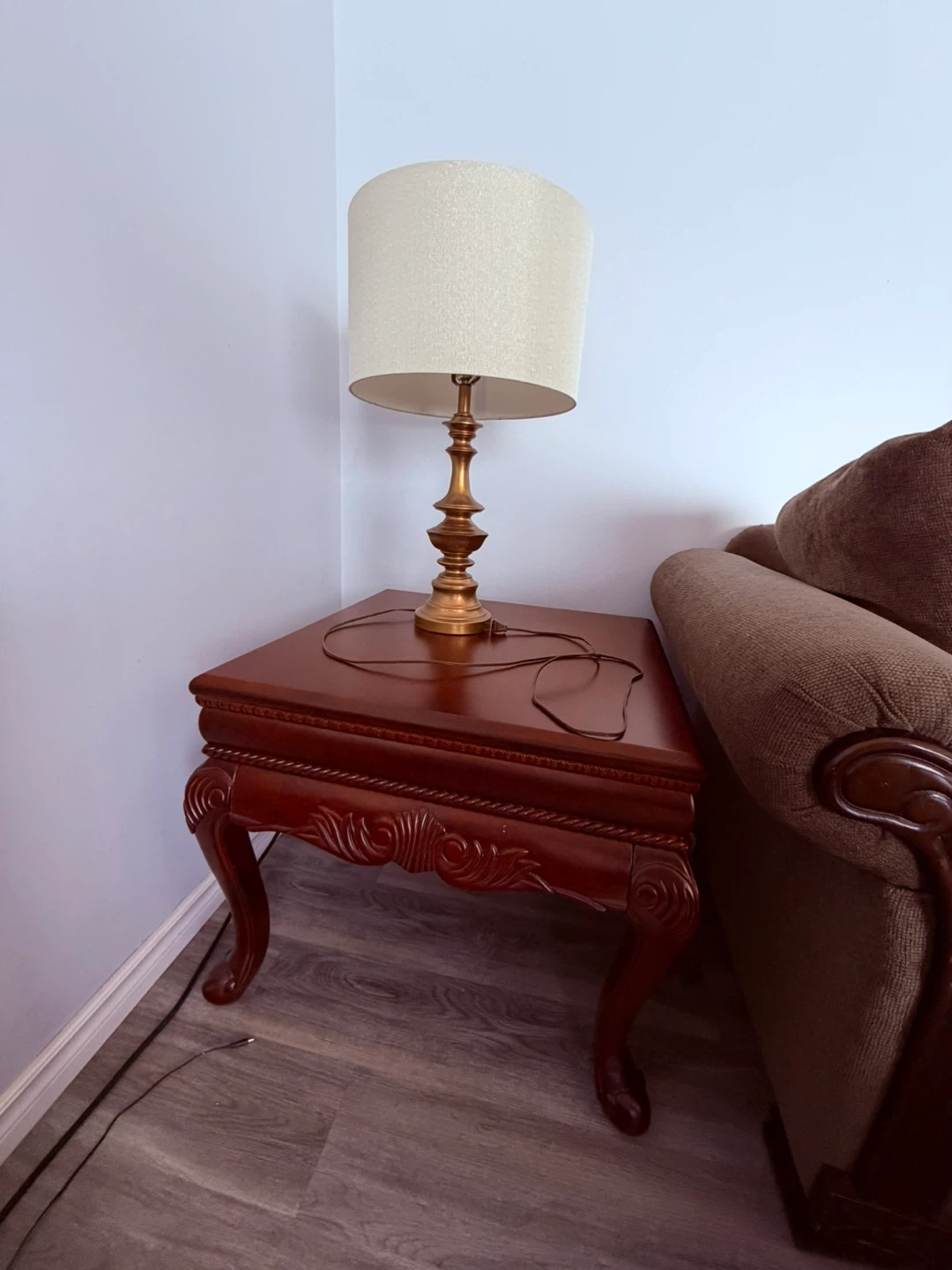 Vintage Sofas with Carved Wood Coffee Table - photo 3