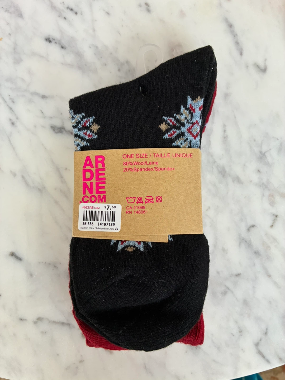 New-2 Pairs women’s Wool Blend Crew Socks - One Size - photo 2