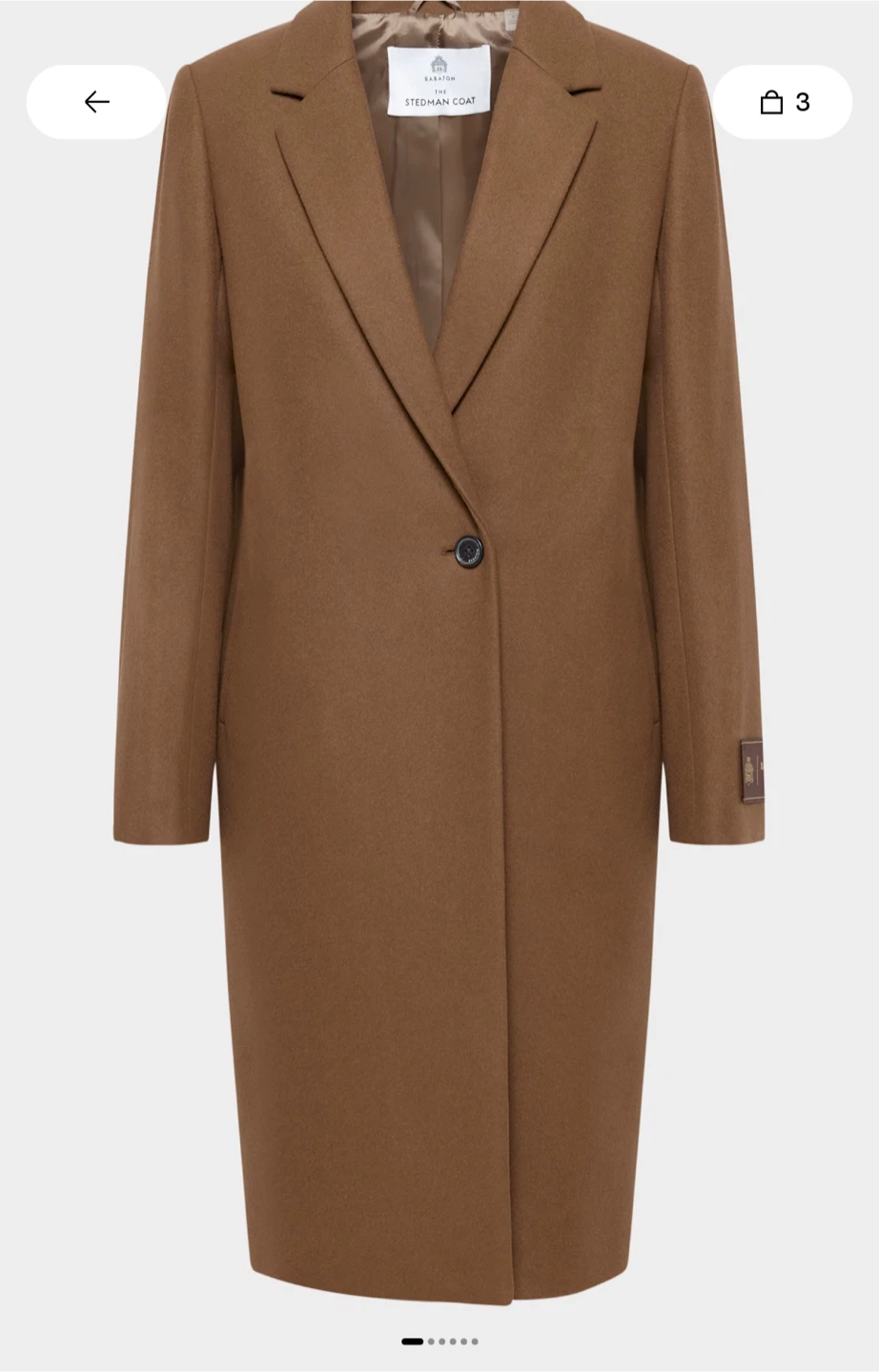 Babaton Stedman Coat - Virgin Wool from Italy - Classic Fit - photo 4