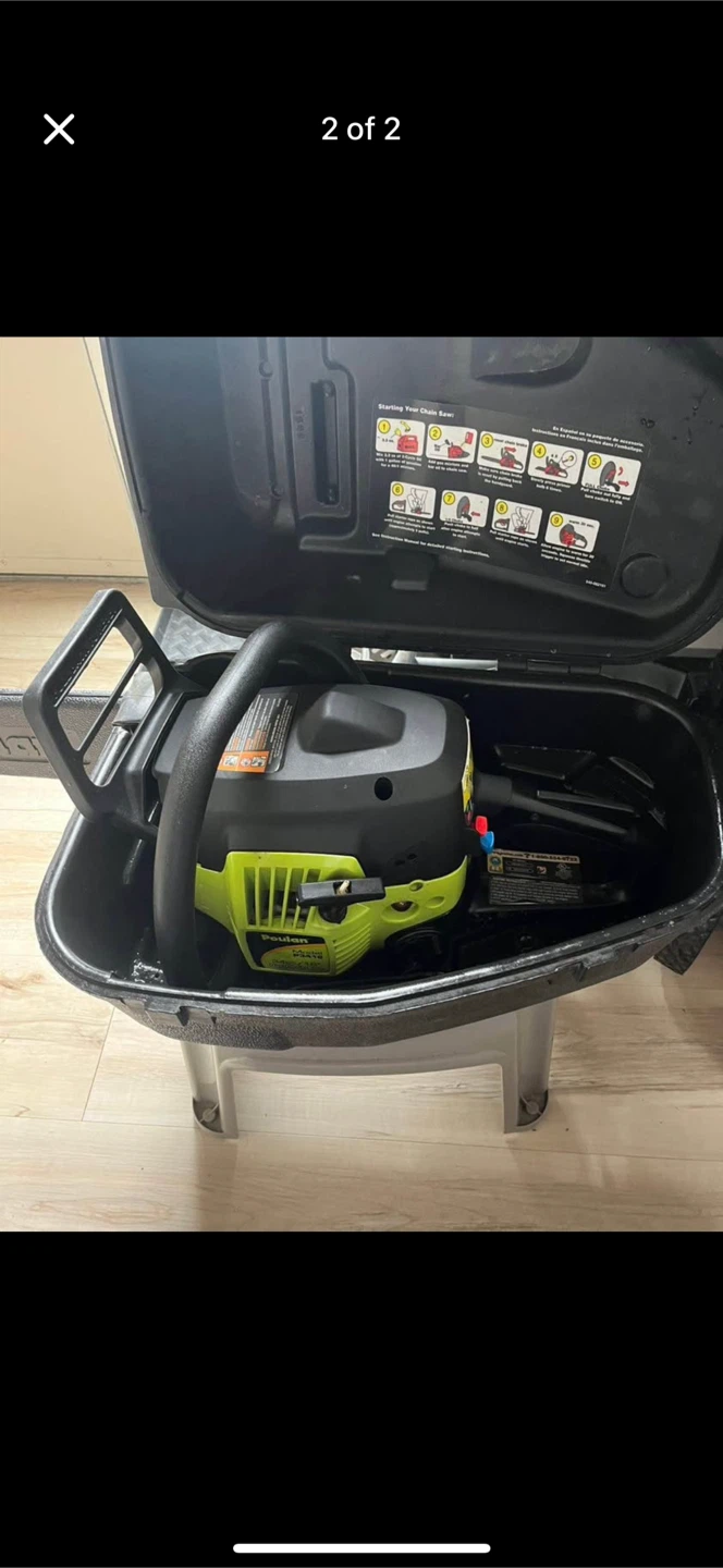 Poulan 3416 chainsaw with carry case