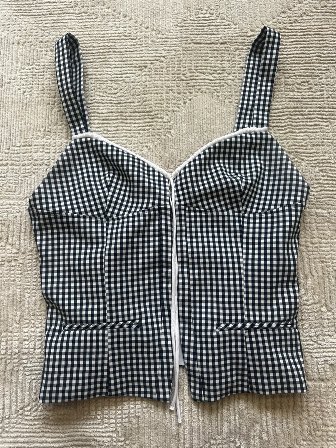 Zara Gingham Corset Top