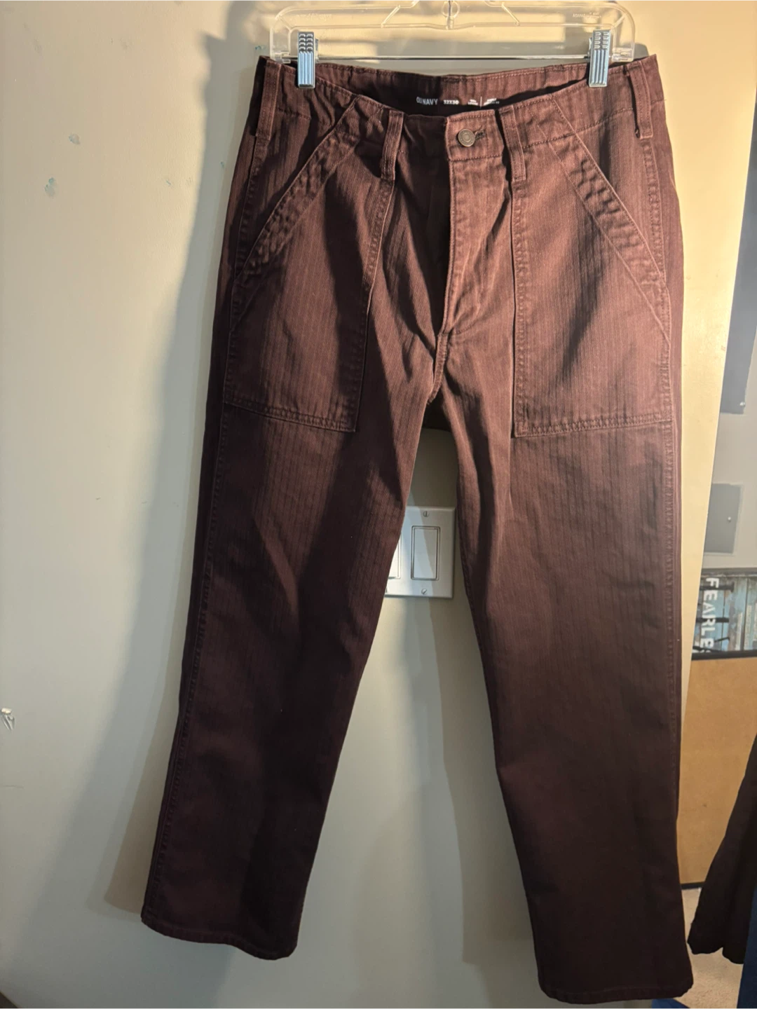 Old Navy Brown Herringbone Pants - Size 32x30 - photo 2