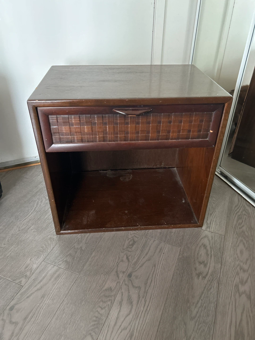Wooden Nightstand with Drawer