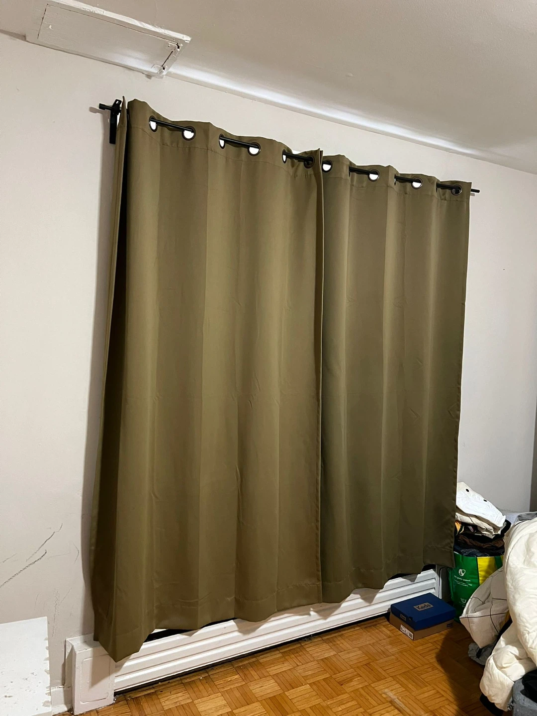 Olive Green Blackout Curtains (2 Panels)