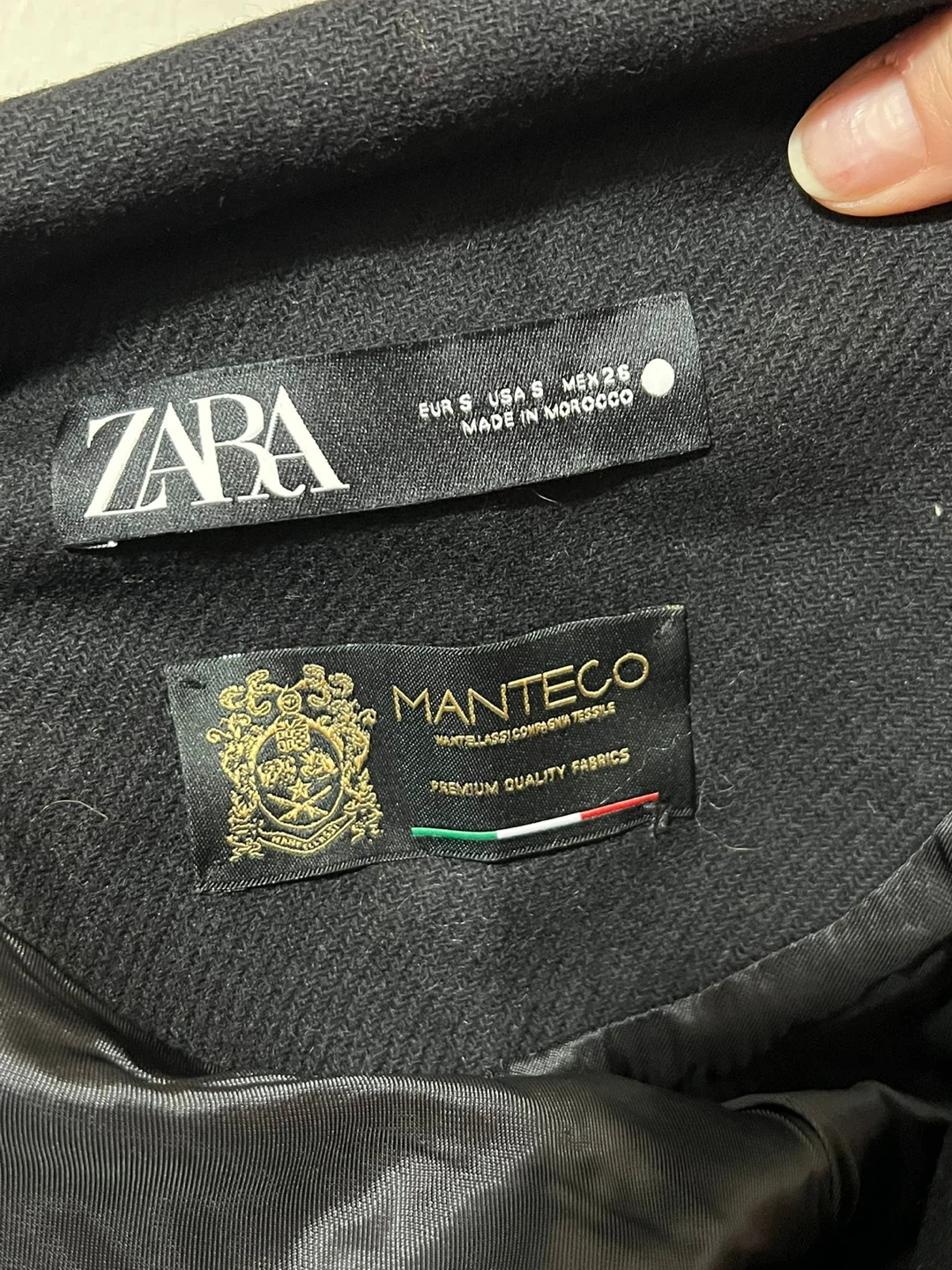 Zara Black Coat - Size S - photo 2