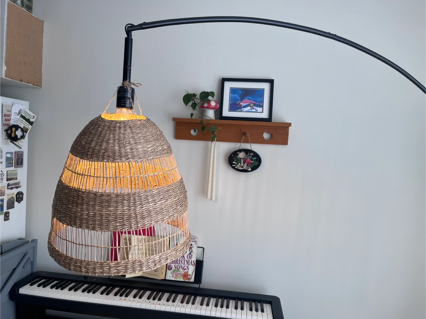 Woven Basket Arc IKEA Floor Lamp