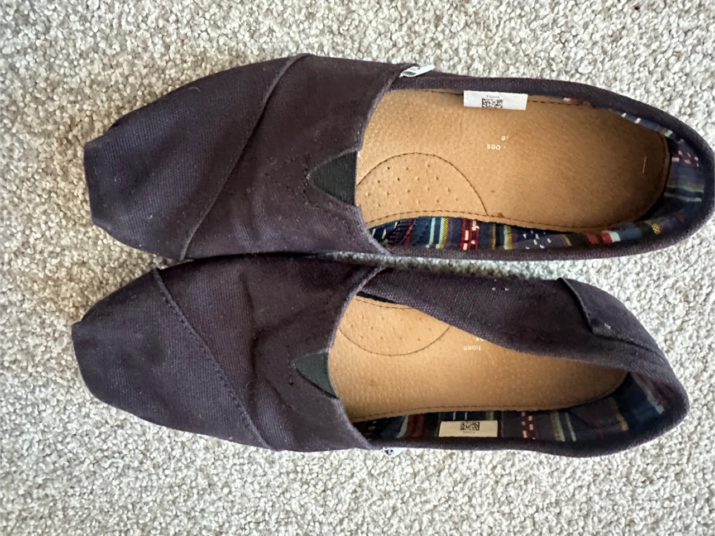 TOMS Black Canvas Slip-On Shoes - photo 2