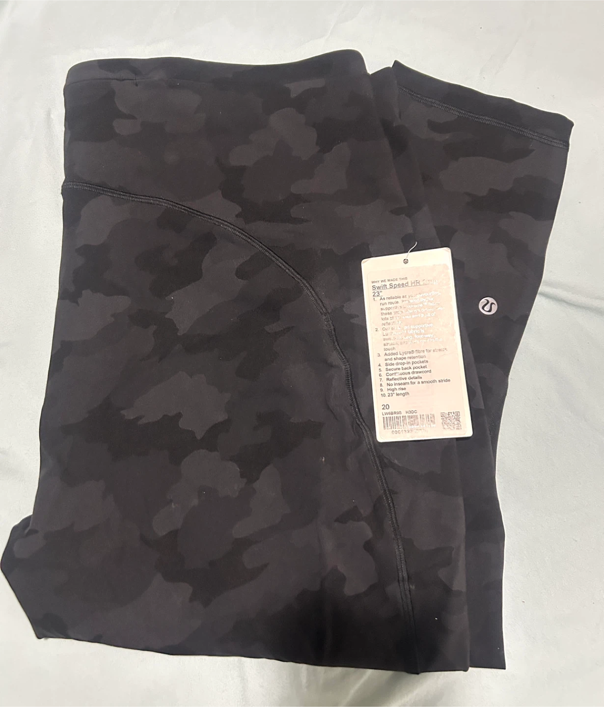 Lululemon Swift Speed HR Crop 23" Camo Leggings Size 20