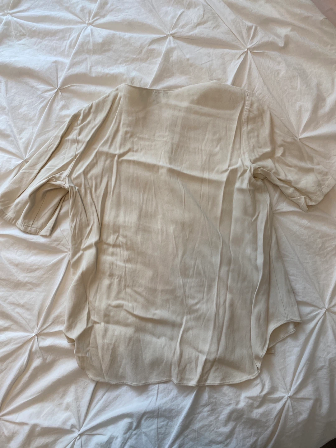 Theory cream blouse with front keyhole detail - photo 4
