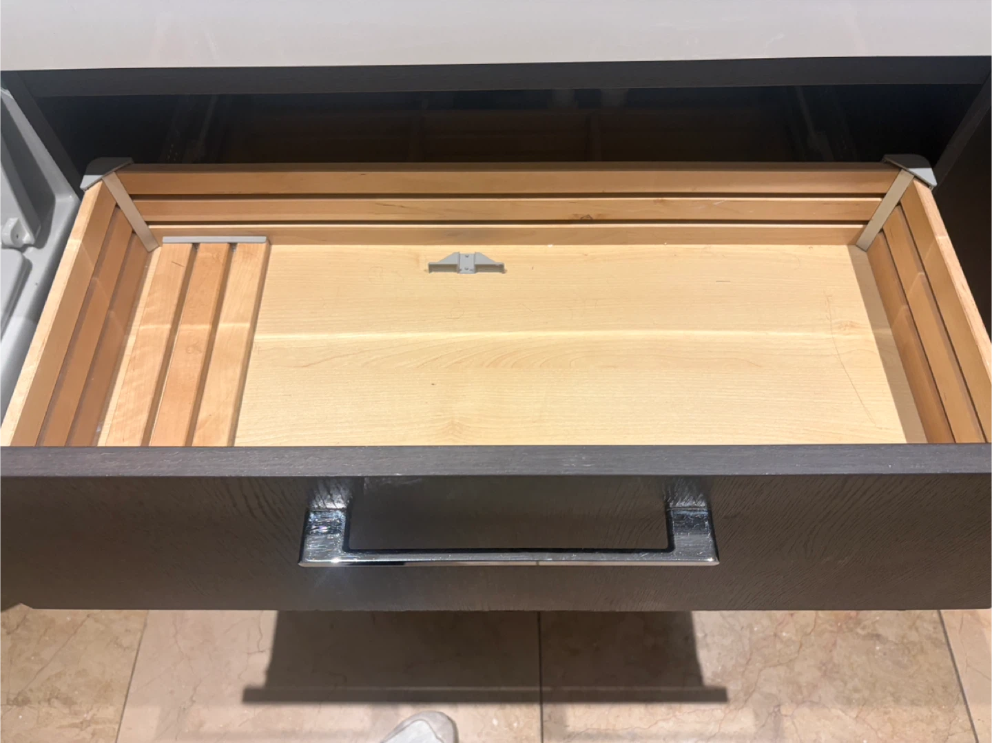 Dark Brown Vanity with Two Drawers - photo 2