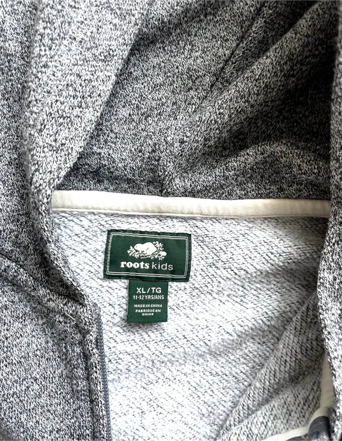 Roots Grey Zip-Up Hoodie with Maple Leaf - photo 3
