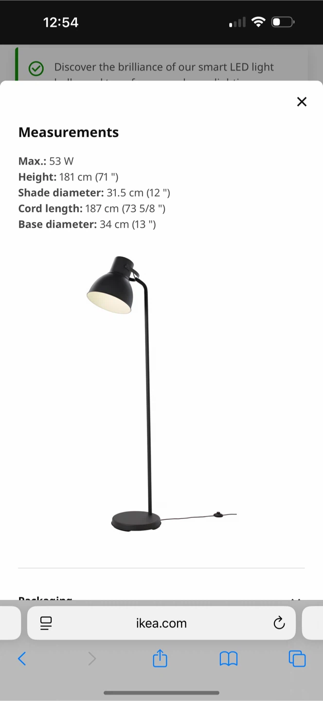 IKEA HEKTAR Floor Lamp - Dark Gray - photo 3