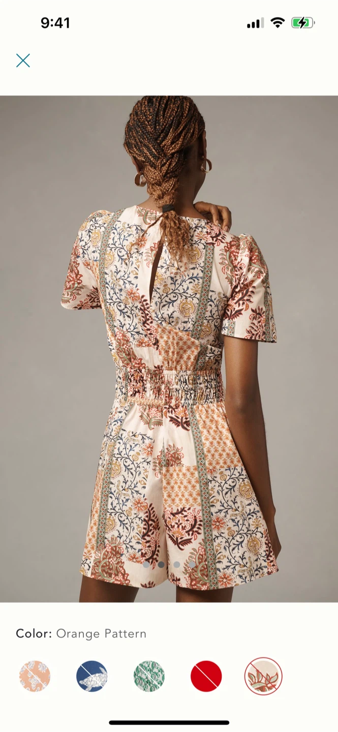 BNWT Anthropologie Somerset Poplin Romper XS - photo 2