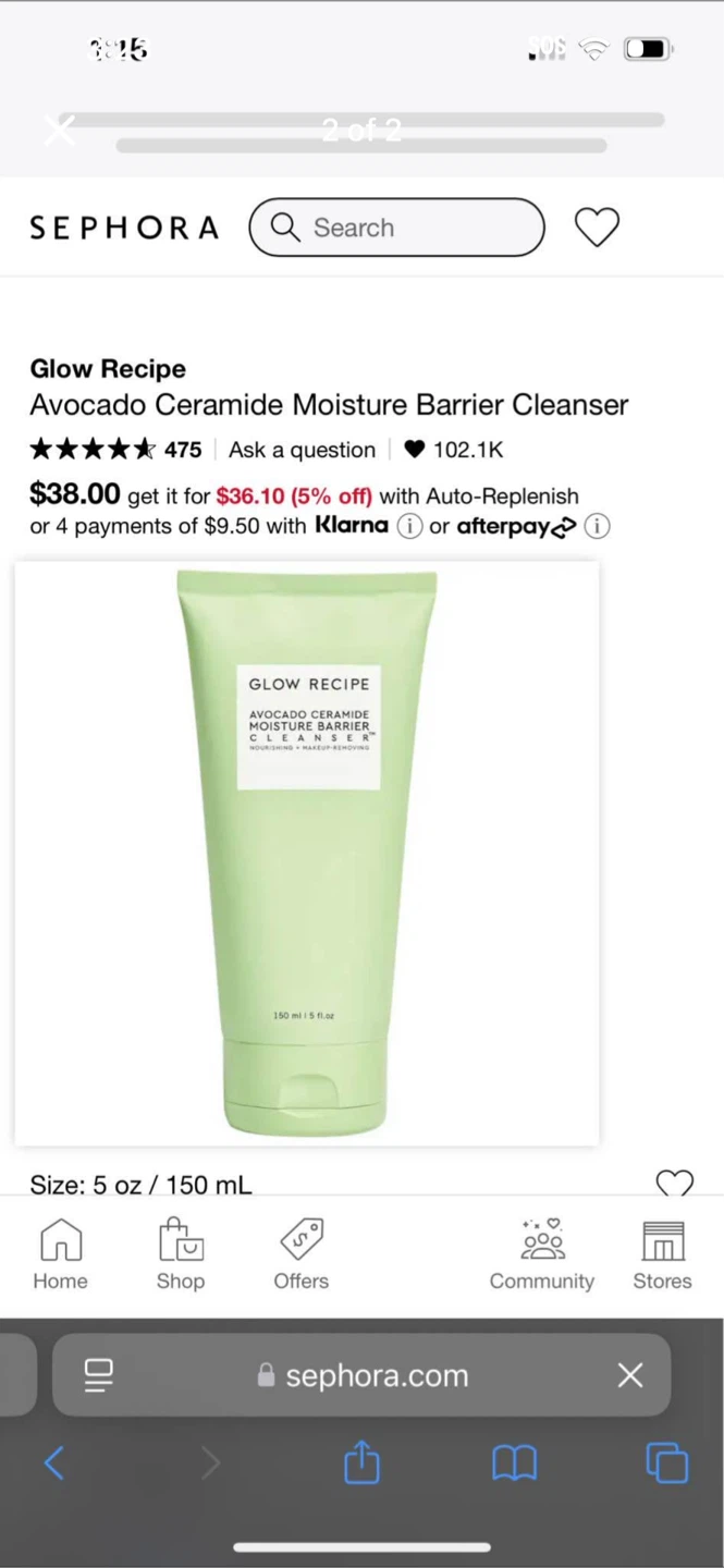 Glow Recipe Avocado Ceramide Moisture Barrier Cleanser - photo 2