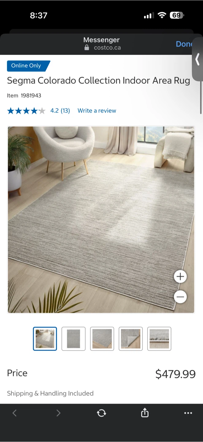 Segma Colorado Collection Indoor Area Rug 9x12
