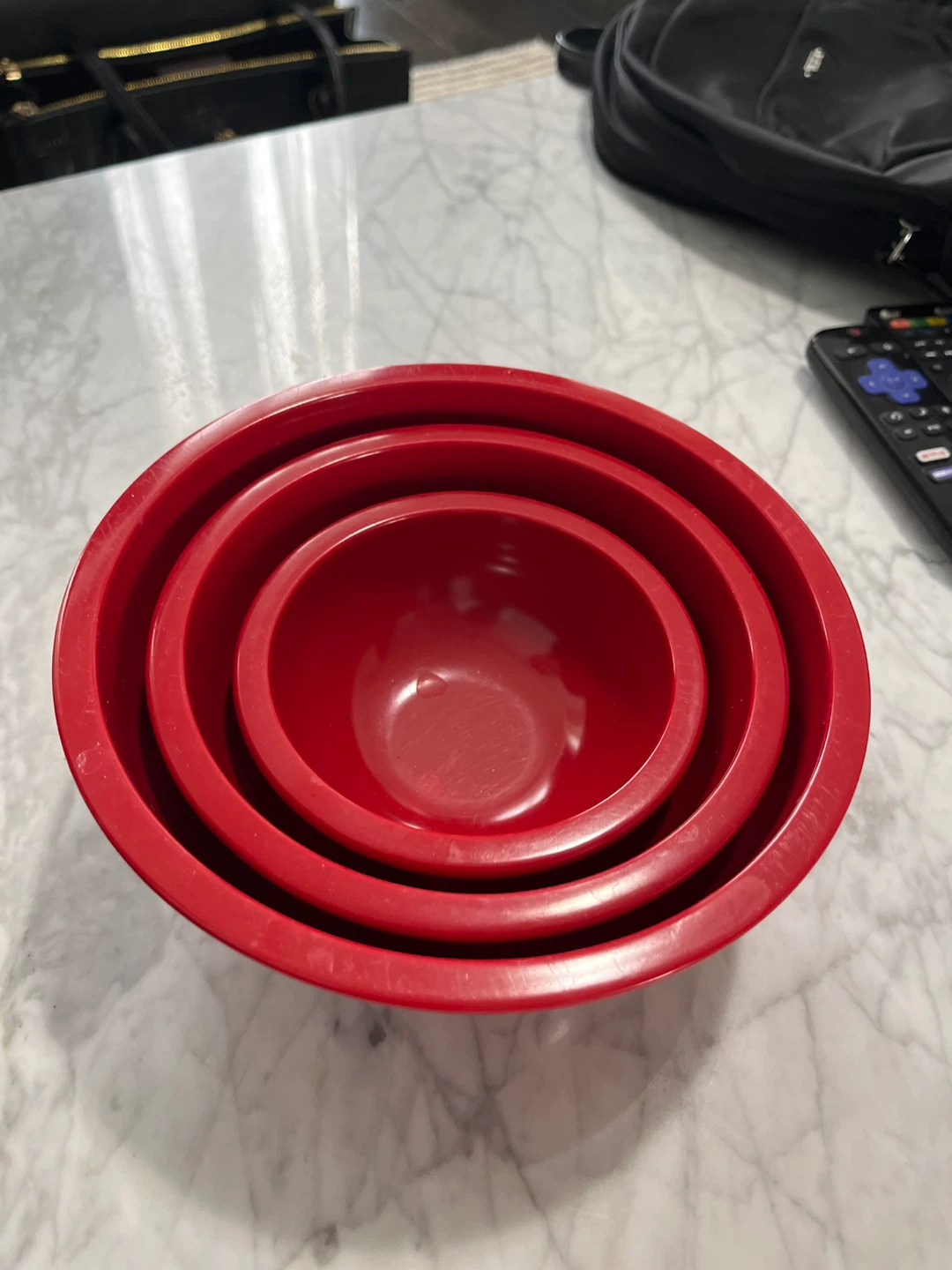 Red Mixing Bowls (Set of 3)