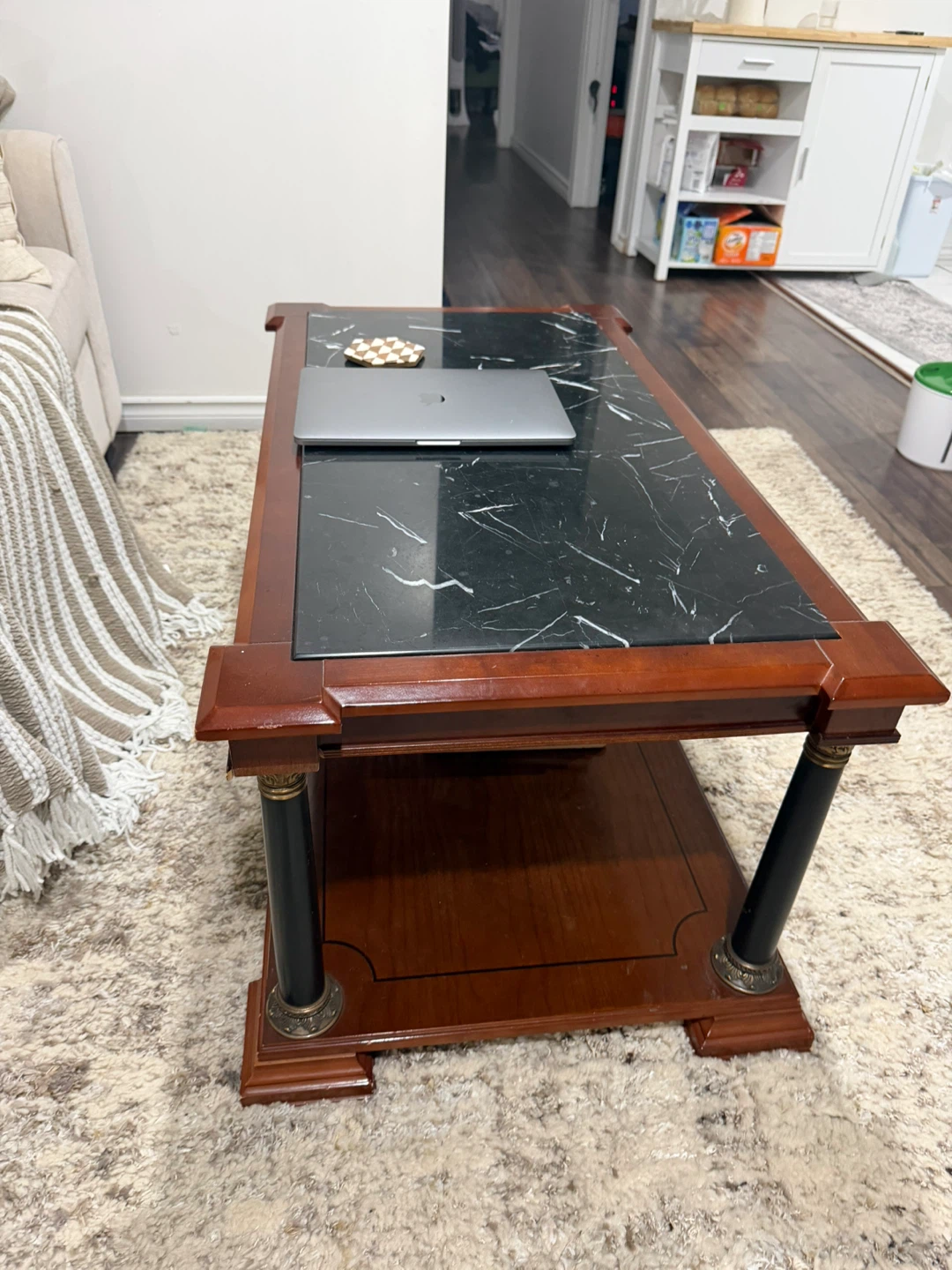 Coffee Table with Black Marble Top - photo 3