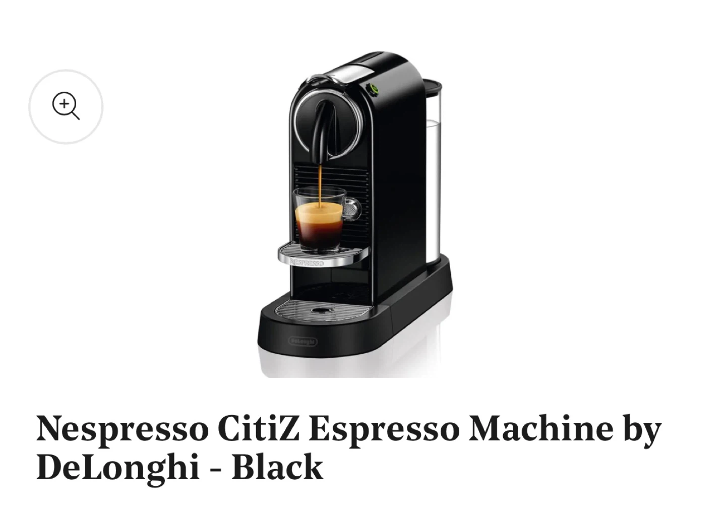 Nespresso CitiZ Espresso machine Silver&Black