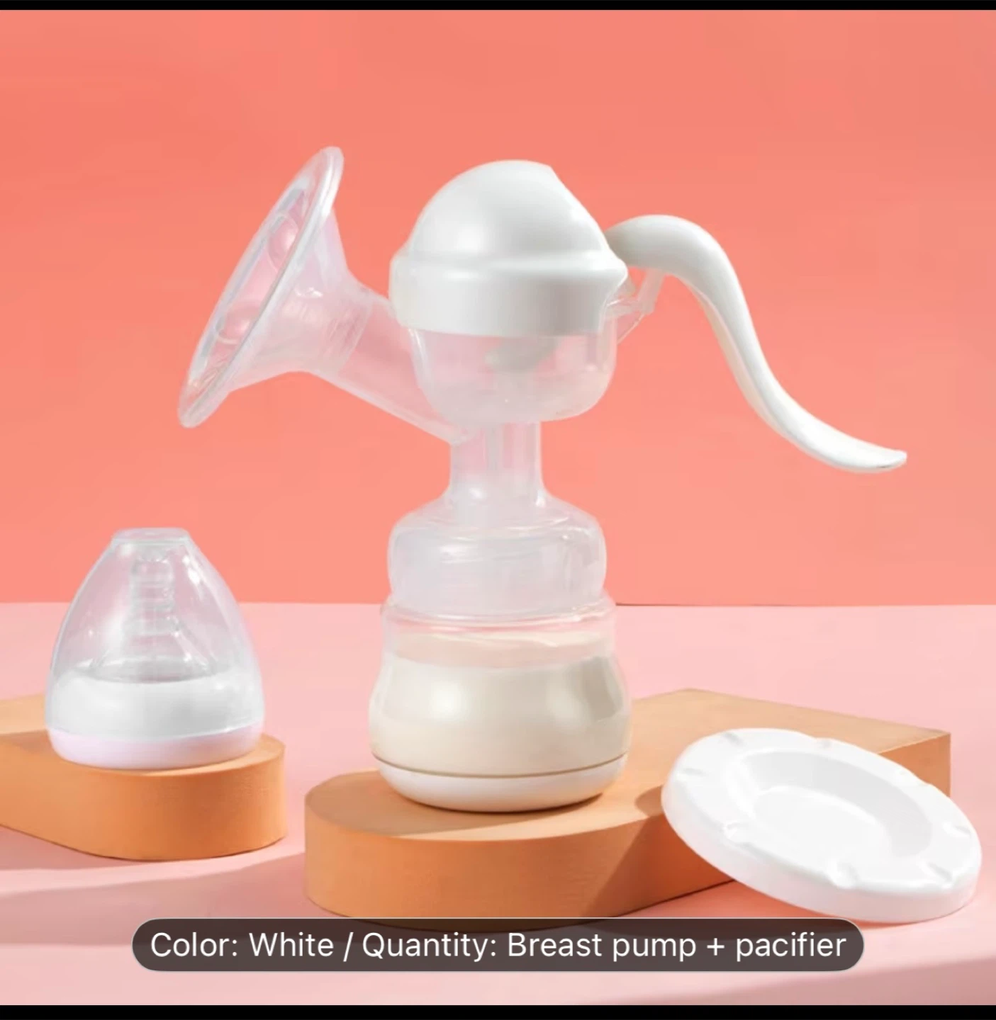 White Breast Pump + Pacifier Set