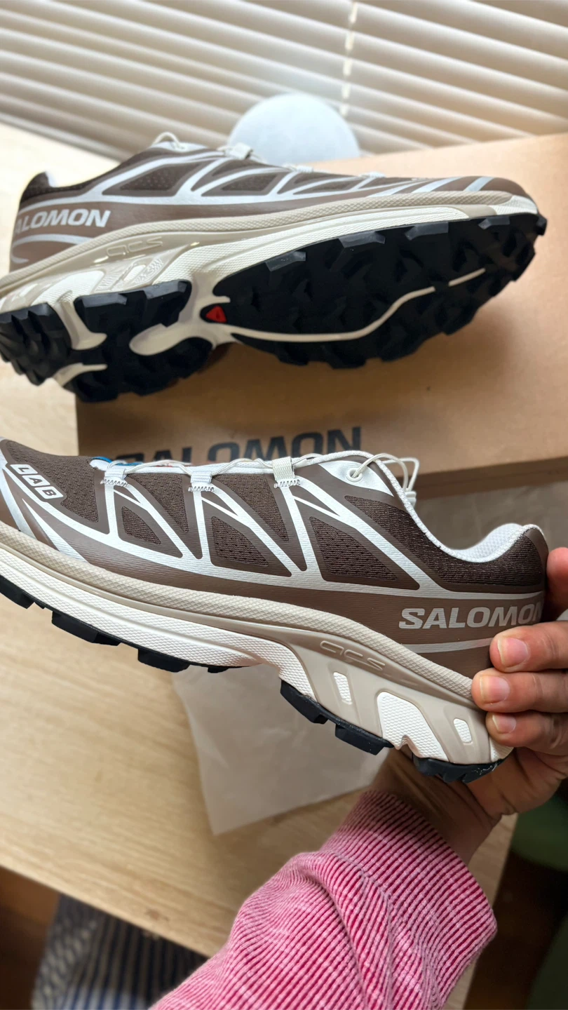Salomon XT-6 Trail Running Shoes - Brown/Silver - Size 9.5 - photo 4
