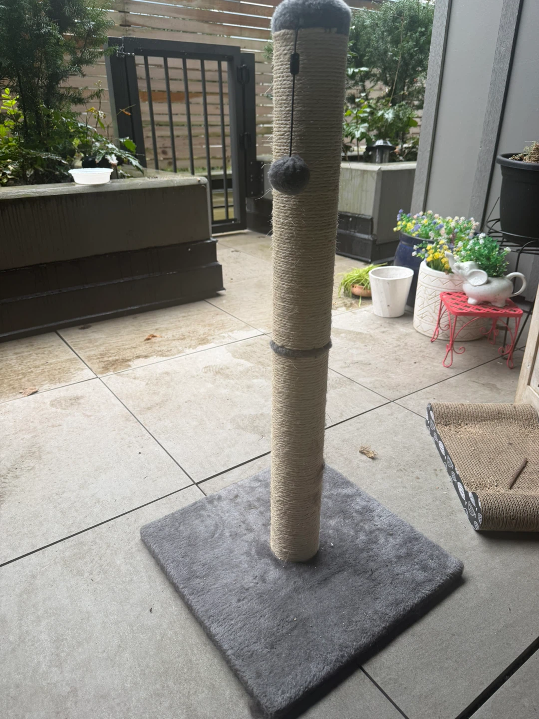 Tall Cat Scratching Post with Toy - photo 2