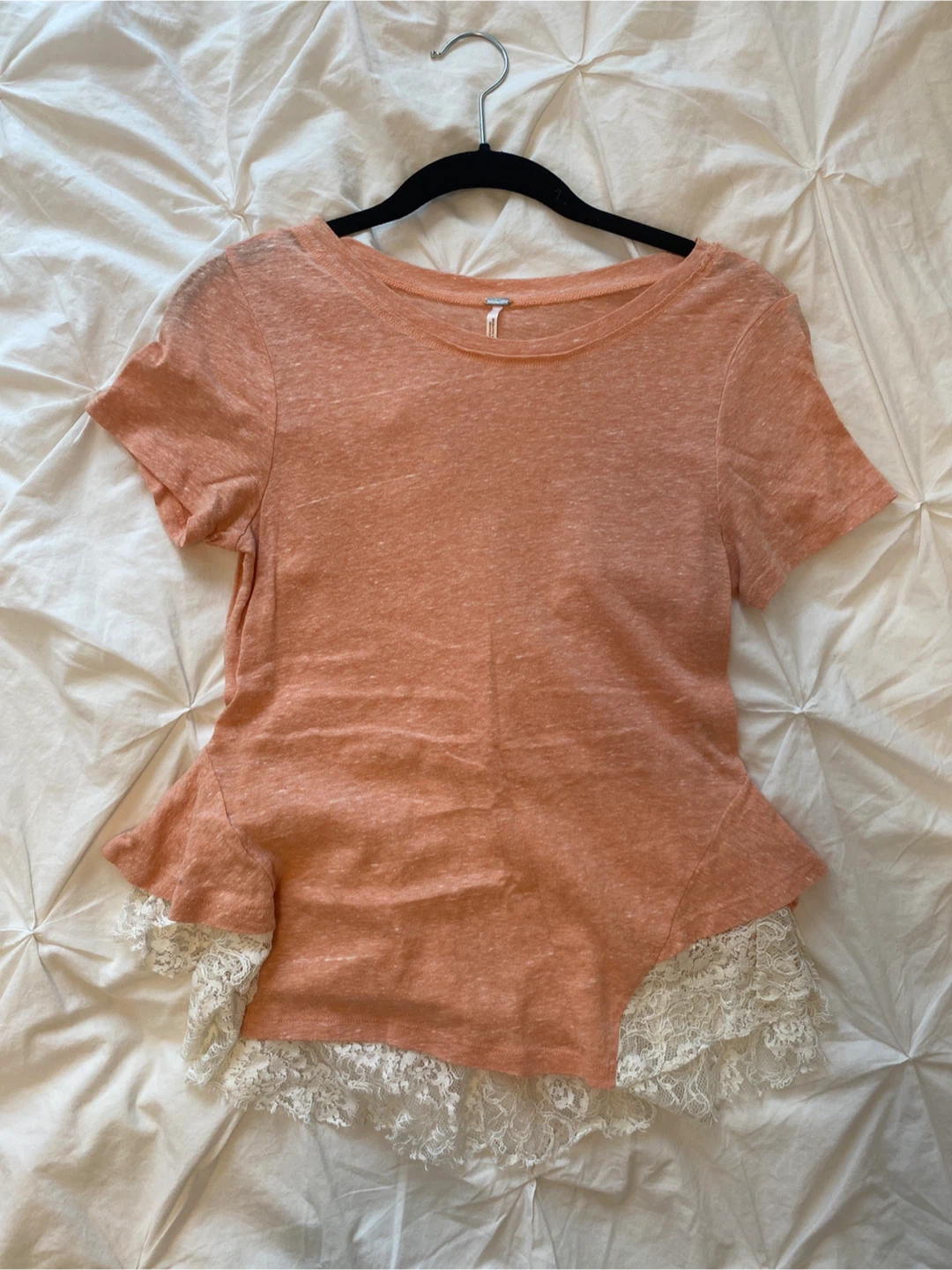 Free People t-shirt with lace detail