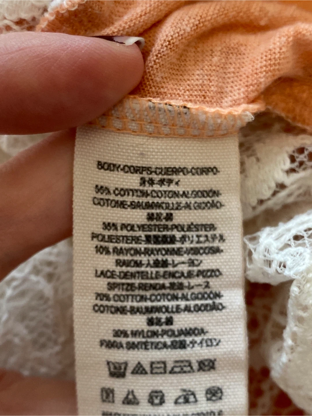 Free People t-shirt with lace detail - photo 4