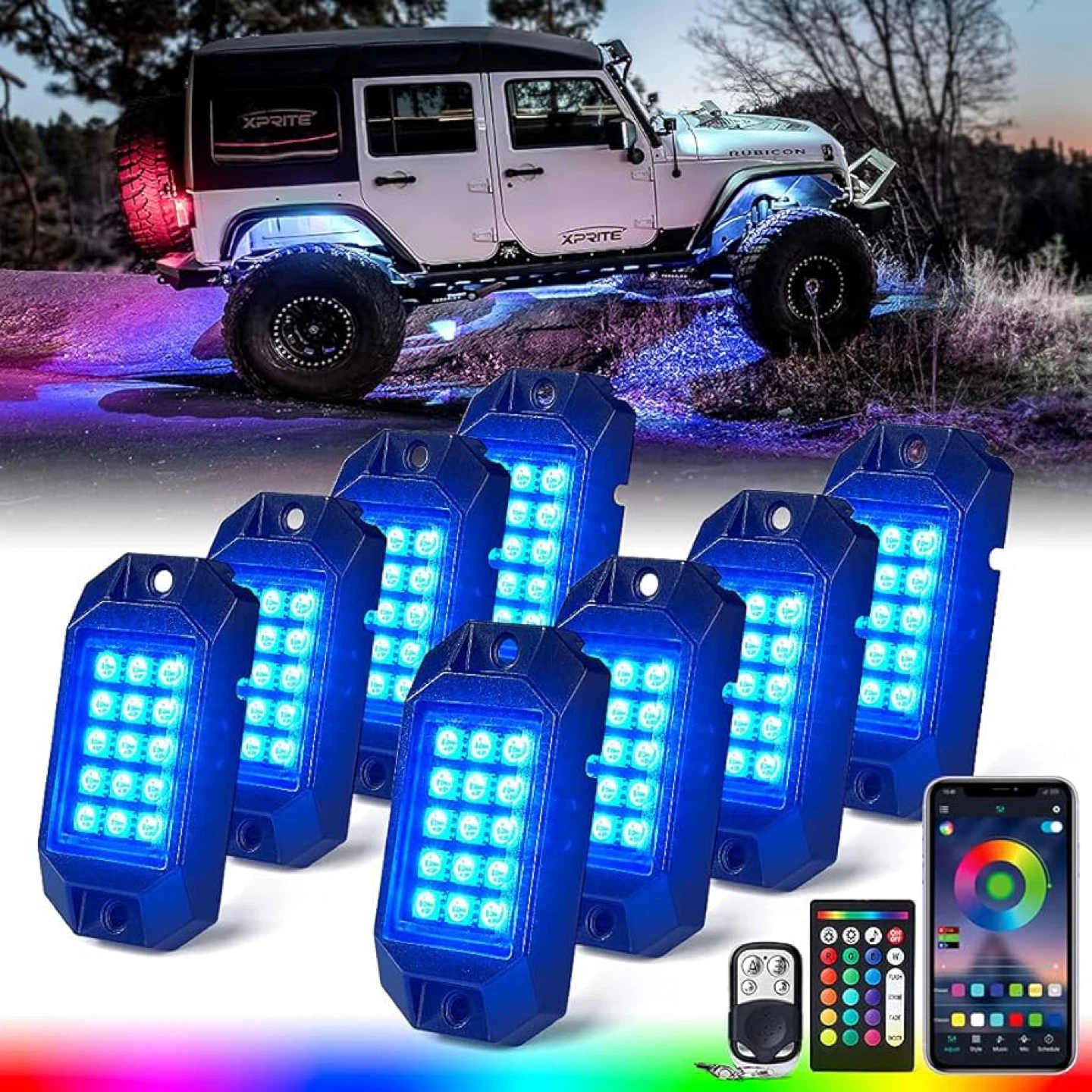 Xprite 8 Pods Rock Lights Kit - Underglow - New/open box